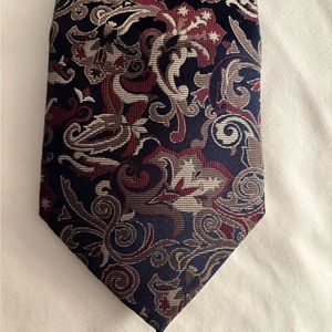 Venturi Uomo 100% handmade, silk tie, black and burgundy